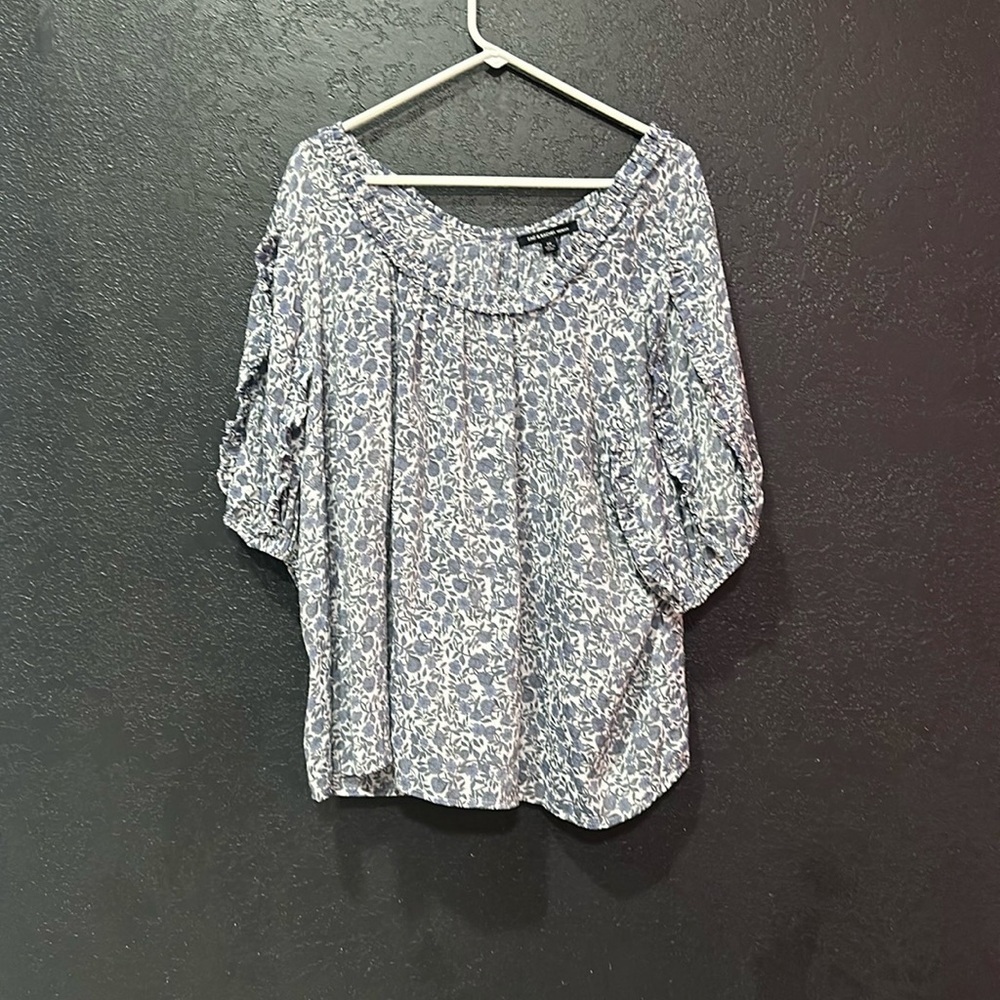 Zac & Rachel floral print blouse on/off the shoulder size 2X